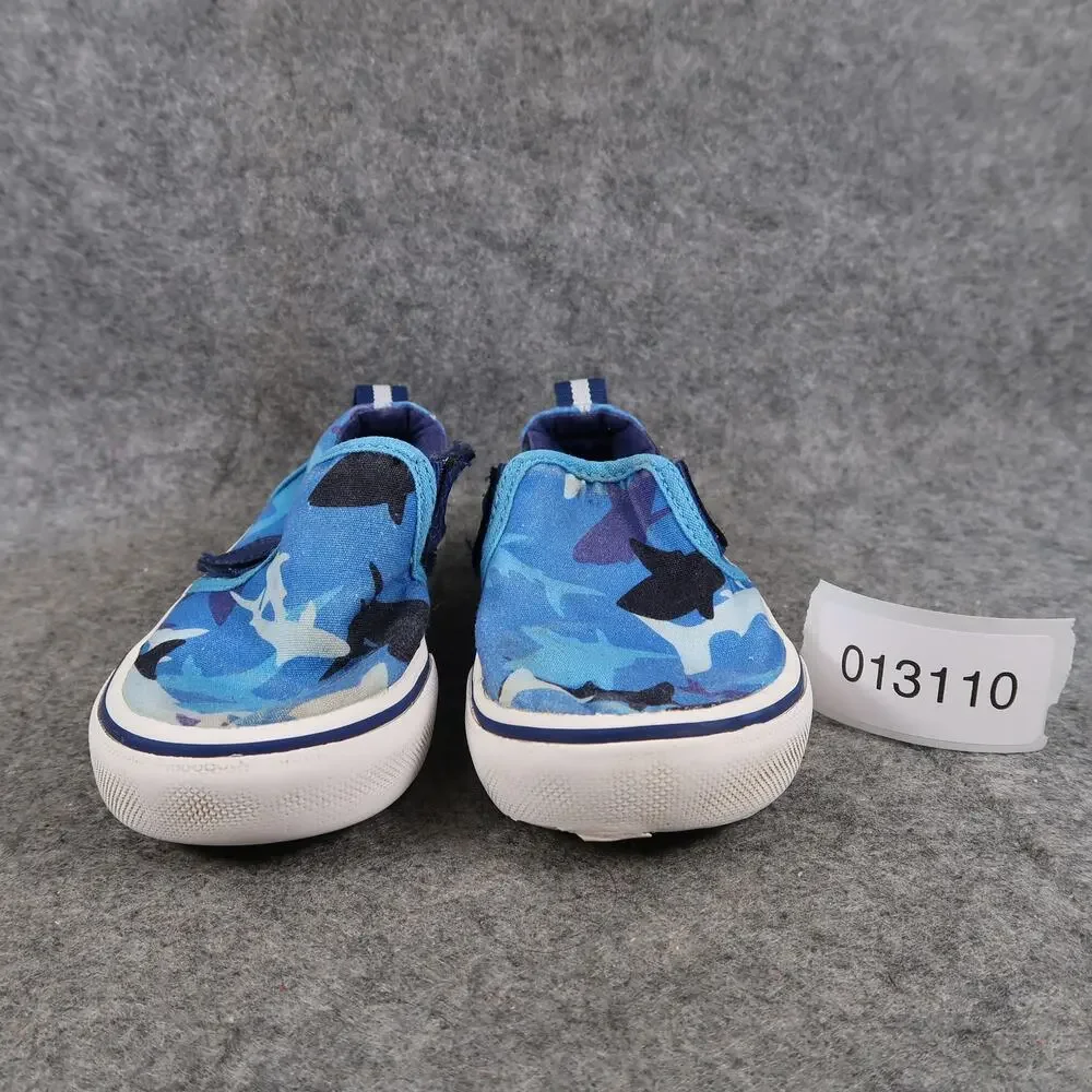 Skechers Shoes Kids Toddler 8 Sneakers Slip On Camo Sharks Blue Trainer Casual